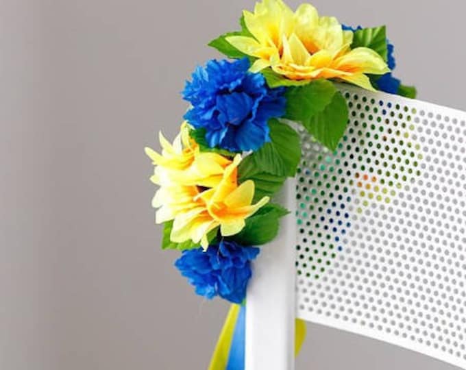 Handmade Ukrainian Flower Crown | Vinok | Вінок | Floral Wreath Headband | Hair Accessory Gift for Her or Girl | Boho Festival Style (2)