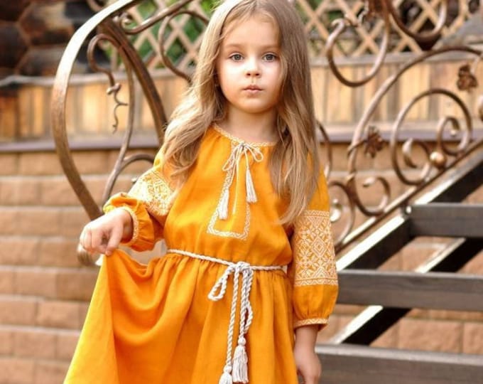 Embroidered Vyshyvanka Dress for Girls | Ukrainian Embroidery Dress | Traditional Ukrainian Style in Stock in USA | Вишиванка у США (2)