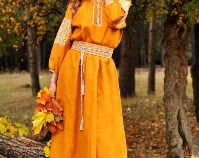 Ukrainian Vyshyvanka Dress | Ukraine Embroidered Dress in USA | Handmade Traditional Ukraine-Style Boho Embroidery Gift | Вишиванка (22)