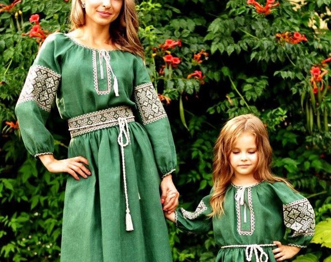 Ukrainian Vyshyvanka Dress | Ukraine Embroidered Dress in USA | Handmade Traditional Ukraine-Style Boho Embroidery Gift | Вишиванка (79)