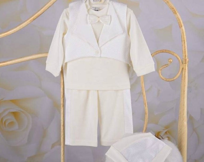 Baptism Outfit for Baby Boy | Embroidered Christening Suit | Baby Boy Formal Wear | Baptism Ceremony Clothing | Newborn Blessing Gift (4)