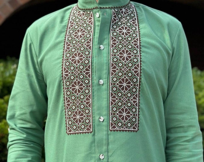Ukrainian Vyshyvanka | Men's Embroidered Shirt | Вишиванка | Ukraine Vintage Sorochka Gift for Him | Handmade Ukrainian Clothing (37)