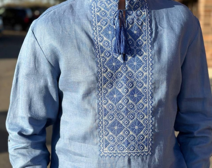 Ukrainian Vyshyvanka | Men's Embroidered Shirt | Вишиванка | Ukraine Vintage Sorochka Gift for Him | Handmade Ukrainian Clothing (34)