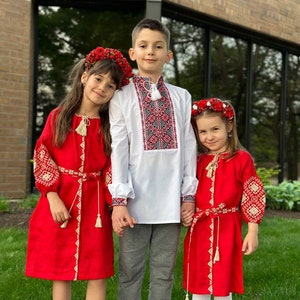 Embroidered Vyshyvanka Dress for Girls | Ukrainian Embroidery Dress | Traditional Ukrainian Style in Stock in USA | Вишиванка у США (12)