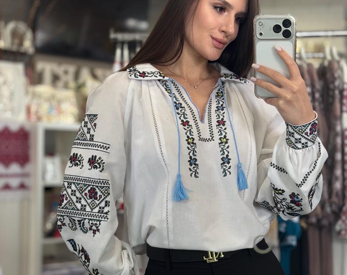 Embroidered Ukrainian Blouse | Women's Vyshyvanka Shirt, Ethno Gift
