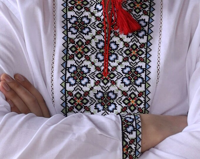 Ukrainian Vyshyvanka | Men's Embroidered Shirt | Вишиванка | Ukraine Vintage Sorochka Gift for Him | Handmade Ukrainian Clothing (90)