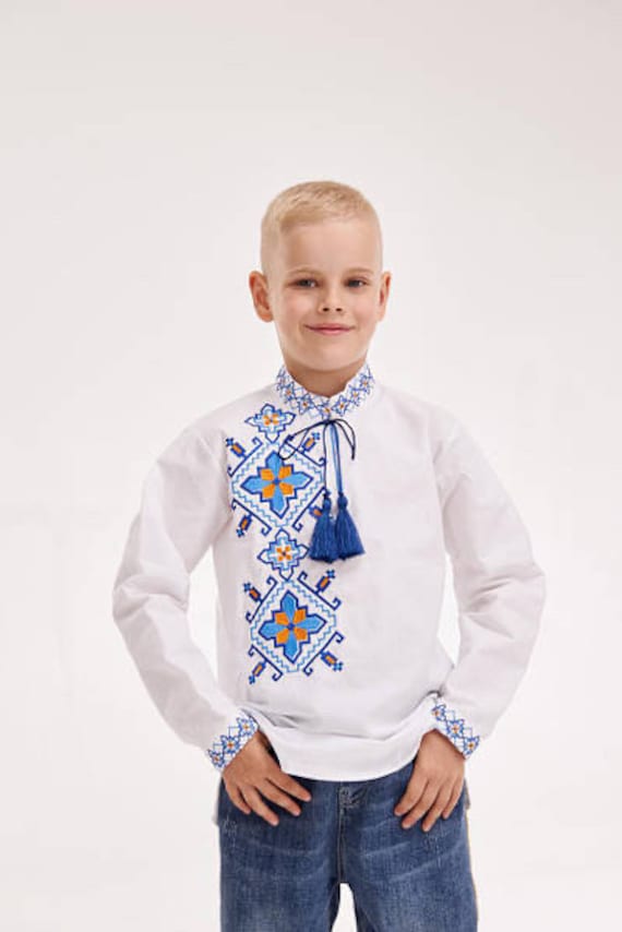 Vyshyvanka for boy Ukrainian style vyshyvanka Sorochka vyshyta Ukrainian embroidery
