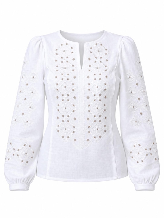 Ukrainian Embroidered Blouse | Traditional Vyshyvanka Shirt (USA Stock)