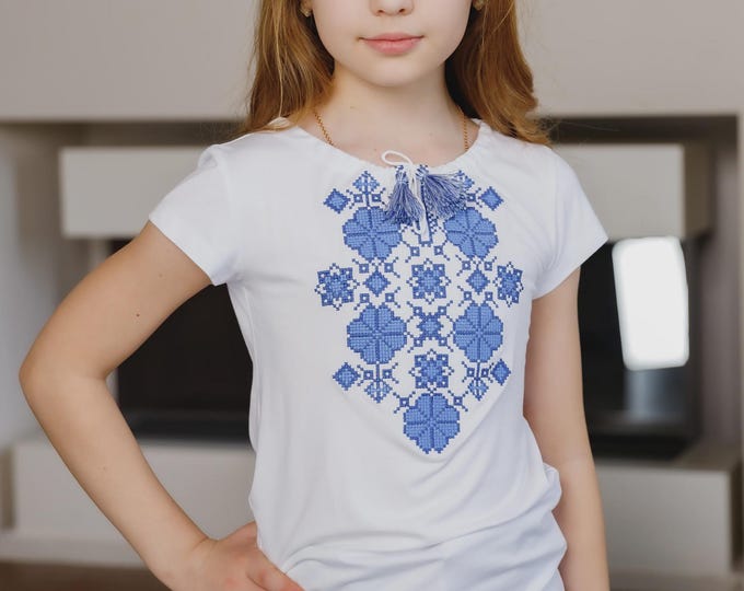 Embroidered Vyshyvanka Blouse for Girls | Ukrainian Embroidery Shirt | Traditional Ukrainian Style in Stock in USA | Вишиванка у США