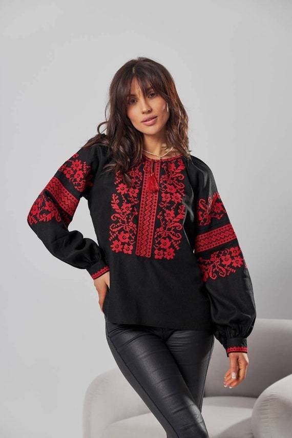 Vyshyvanka Ukraine Blouse Ukrainian Vyshyvanka Embrodered Shirt Ethno Vintage Blouse for Women Sorochka Vyshyta 2024 Vyshyvanka in USA