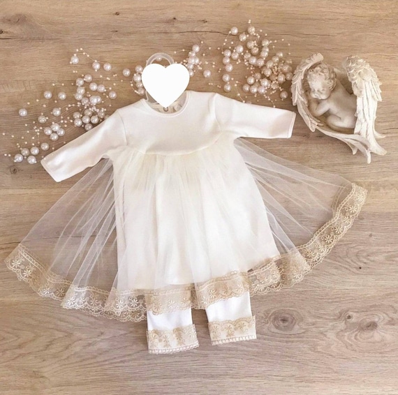 Baptism Dress Christening Outfit EMBROIDERY Dress for Baby Dress