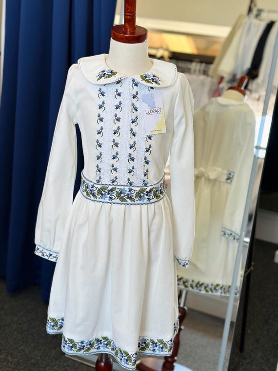 Embroidered Vyshyvanka Dress for Girls | Ukrainian Embroidery Dress | Traditional Ukrainian Style in Stock in USA | Вишиванка у США