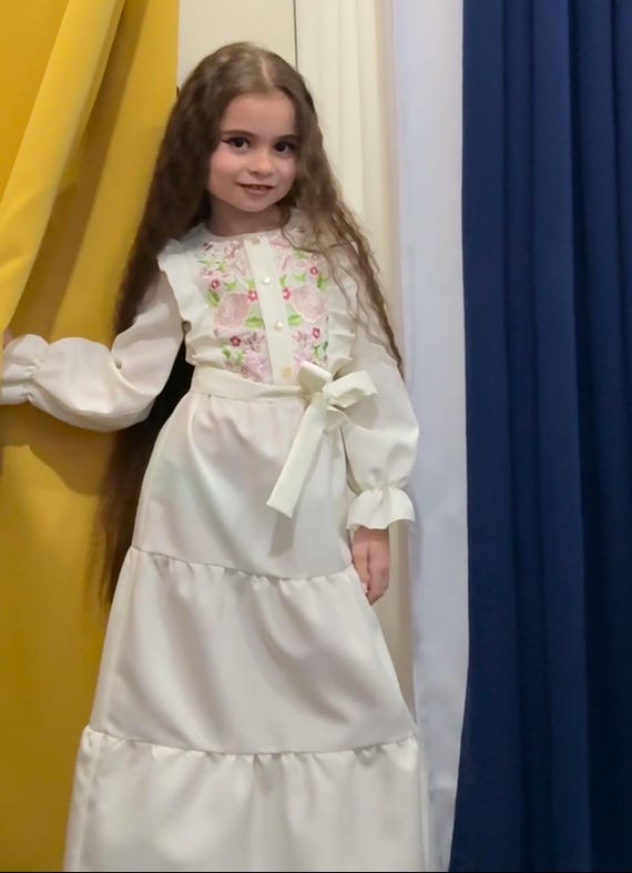 Embroidered Vyshyvanka Dress for Girls | Ukrainian Embroidery Dress | Traditional Ukrainian Style in Stock in USA | Вишиванка у США (5)