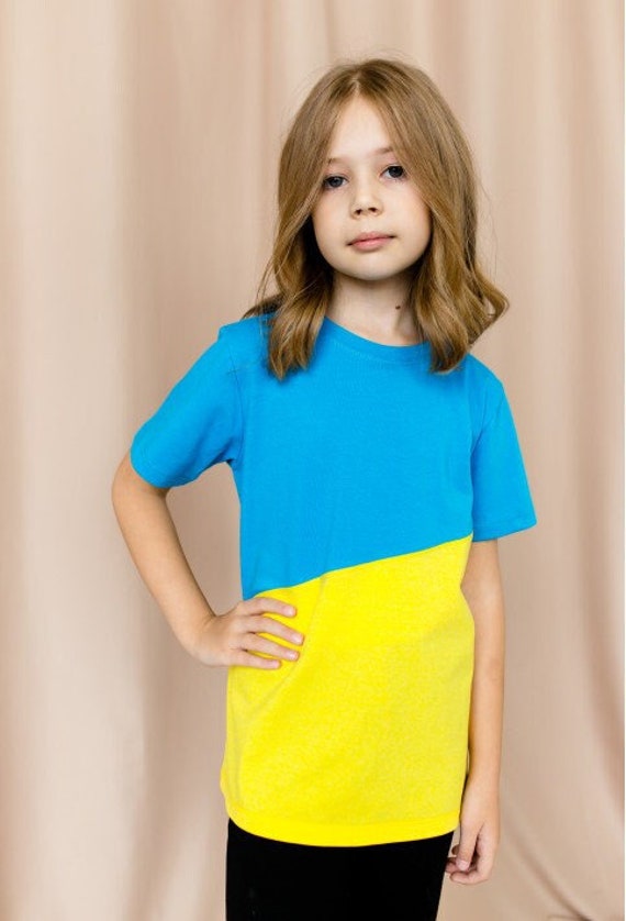 Ukrainian Flag T-shirt for girl Ukraine Ukrainian style for girls in USA