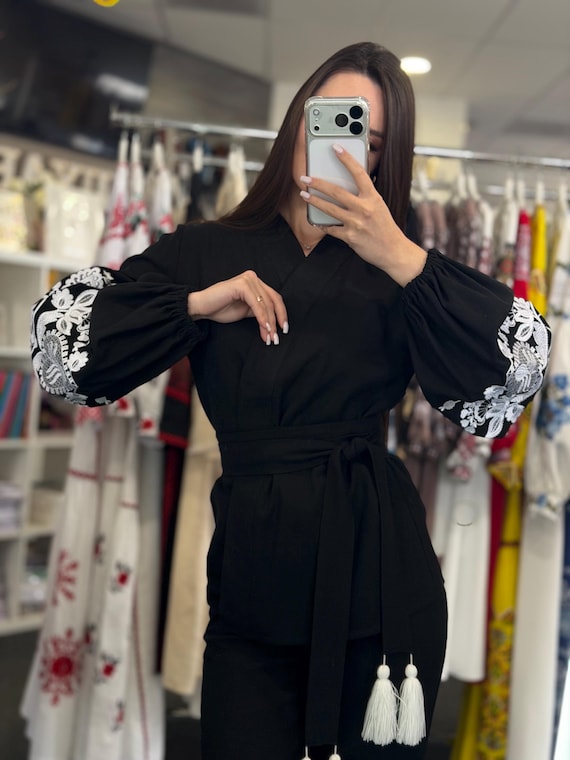 Ukrainian Embroidered Blouse for Women | Ethno Vintage Women's Vyshyvanka Shirt | Sorochka Vyshyta | Vyshyvanka Gift USA | Вишиванка