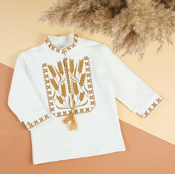 Embroidered Vyshyvanka Shirt for Boys | Ukrainian Embroidery Shirt | Traditional Ukrainian Style Gift in Stock in USA | Вишиванка у США (44)