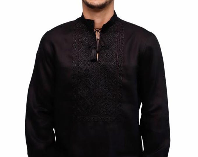 Ukrainian Vyshyvanka | Men's Embroidered Shirt | Вишиванка | Ukraine Vintage Sorochka Gift for Him | Handmade Ukrainian Clothing