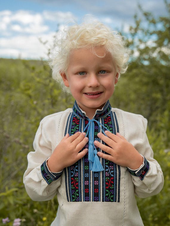 Embroidered Vyshyvanka Shirt for Boys | Ukrainian Embroidery Shirt | Traditional Ukrainian Style Gift in Stock in USA | Вишиванка у США