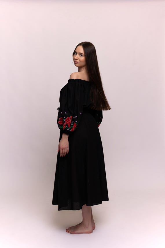 Embroidered Ukrainian Dress | Vyshyvanka Style Dress with Traditional Embroidery | Handmade Boho Chic Outfit