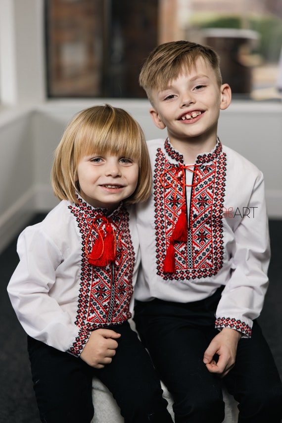 Vyshyvanka for boy Ukrainian style vyshyvanka Sorochka vyshyta Ukrainian embroidery