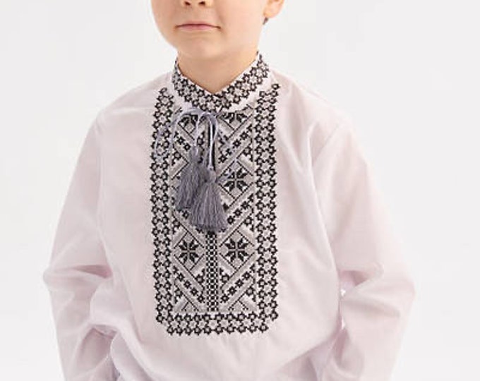 Embroidered Vyshyvanka Shirt for Boys | Ukrainian Embroidery Shirt | Traditional Ukrainian Style Gift in Stock in USA | Вишиванка у США (35)