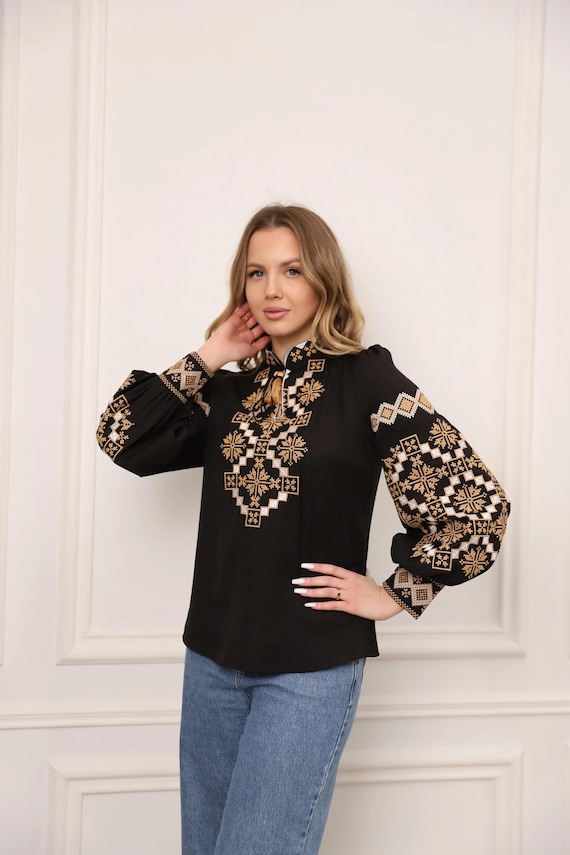 Ukrainian Embroidered Blouse | Authentic Vyshyvanka Shirt, Boho Ethnic Style