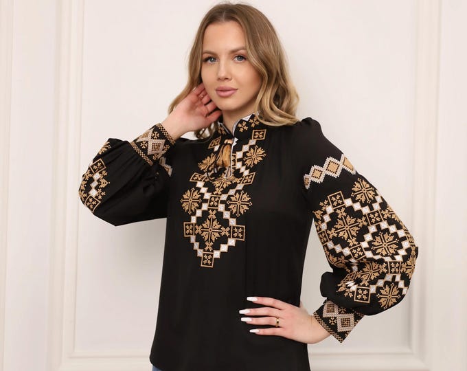 Ukrainian Embroidered Blouse | Authentic Vyshyvanka Shirt, Boho Ethnic Style