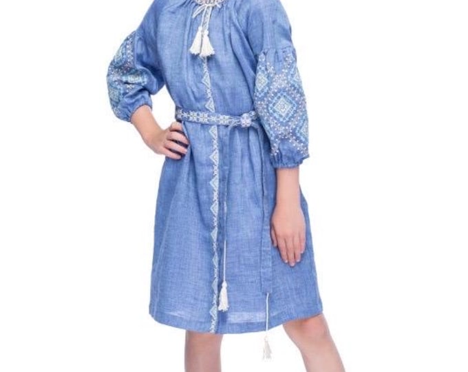 Embroidered Vyshyvanka Dress for Girls | Traditional Ukrainian Style