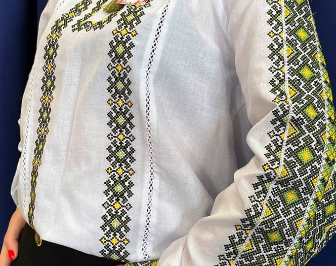 Ukrainian Embroidered Blouse for Women | Ethno Vintage Women's Vyshyvanka Shirt | Sorochka Vyshyta | Vyshyvanka Gift USA | Вишиванка (2)