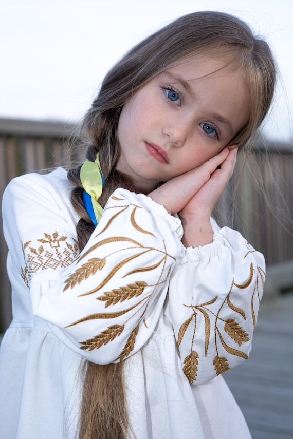 Embroidered Vyshyvanka Dress for Girls | Ukrainian Embroidery Dress | Traditional Ukrainian Style in Stock in USA | Вишиванка у США