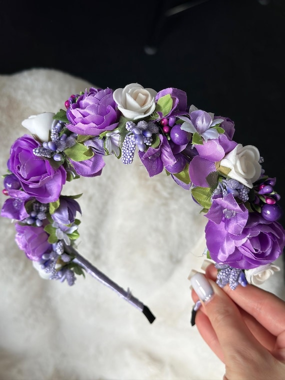 Handmade Ukrainian Flower Crown | Vinok | Вінок | Floral Wreath Headband | Hair Accessory Gift for Her or Girl | Boho Festival Style (16)