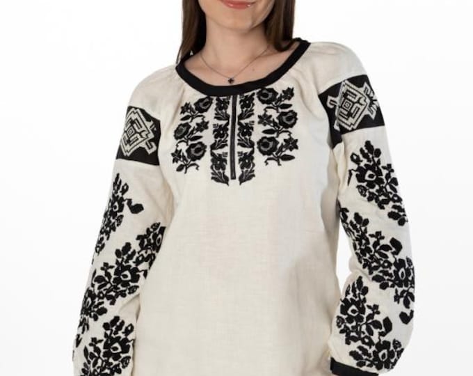 Ukrainian Embroidered Blouse for Women | Ethno Vintage Women's Vyshyvanka Shirt | Sorochka Vyshyta | Vyshyvanka Gift USA | Вишиванка