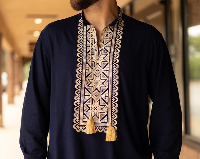 Ukrainian Vyshyvanka | Men's Embroidered Shirt | Вишиванка | Ukraine Vintage Sorochka Gift for Him | Handmade Ukrainian Clothing (11)