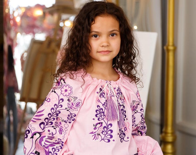 Girls' Embroidered Vyshyvanka Blouse | Traditional Ukrainian Shirt in USA