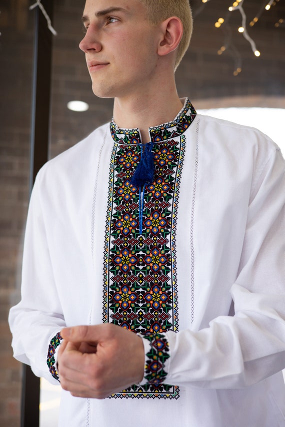 Ukrainian Vyshyvanka | Men's Embroidered Shirt | Вишиванка | Ukraine Vintage Sorochka Gift for Him | Handmade Ukrainian Clothing (4)