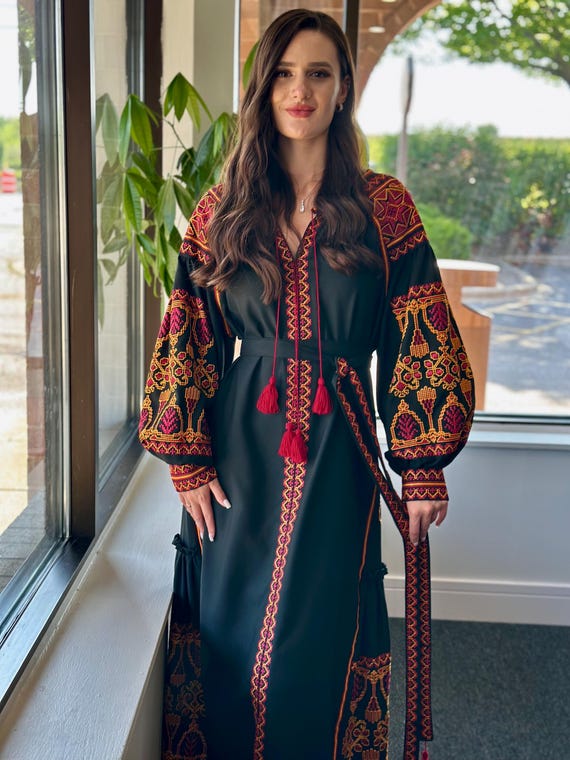 Ukrainian Vyshyvanka Dress | Ukraine Embroidered Dress in USA | Handmade Traditional Ukraine-Style Boho Embroidery Gift | Вишиванка