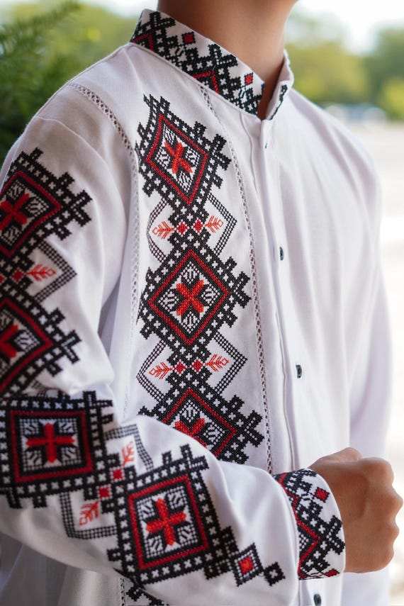 Embroidered Vyshyvanka Shirt for Boys | Ukrainian Embroidery Shirt | Traditional Ukrainian Style Gift in Stock in USA | Вишиванка у США