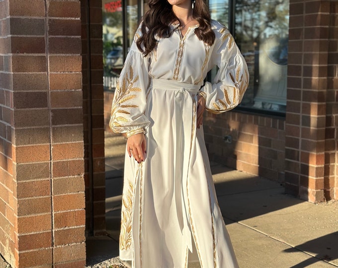 Ukrainian Vyshyvanka Dress | Ukraine Embroidered Dress in USA | Handmade Traditional Ukraine-Style Boho Embroidery Gift | Вишиванка (69)