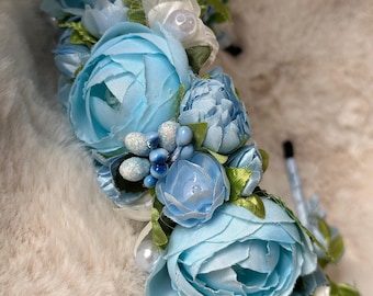 Handmade Ukrainian Flower Crown | Vinok | Вінок | Floral Wreath Headband | Hair Accessory Gift for Her or Girl | Boho Festival Style (47)