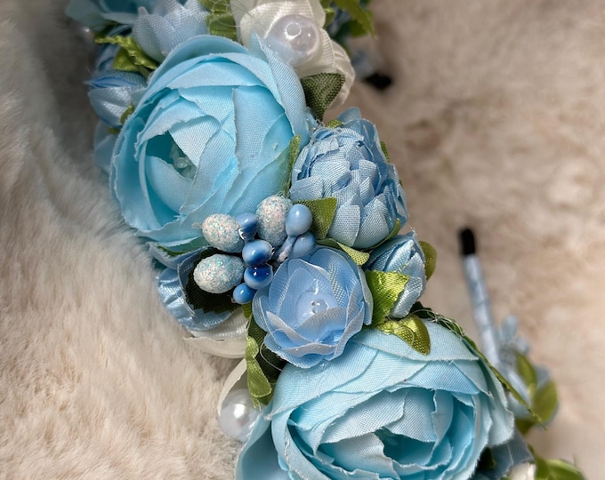 Handmade Ukrainian Flower Crown | Vinok | Вінок | Floral Wreath Headband | Hair Accessory Gift for Her or Girl | Boho Festival Style (47)