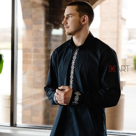 Ukrainian Vyshyvanka | Men's Embroidered Shirt | Вишиванка | Ukraine Vintage Sorochka Gift for Him | Handmade Ukrainian Clothing (17)