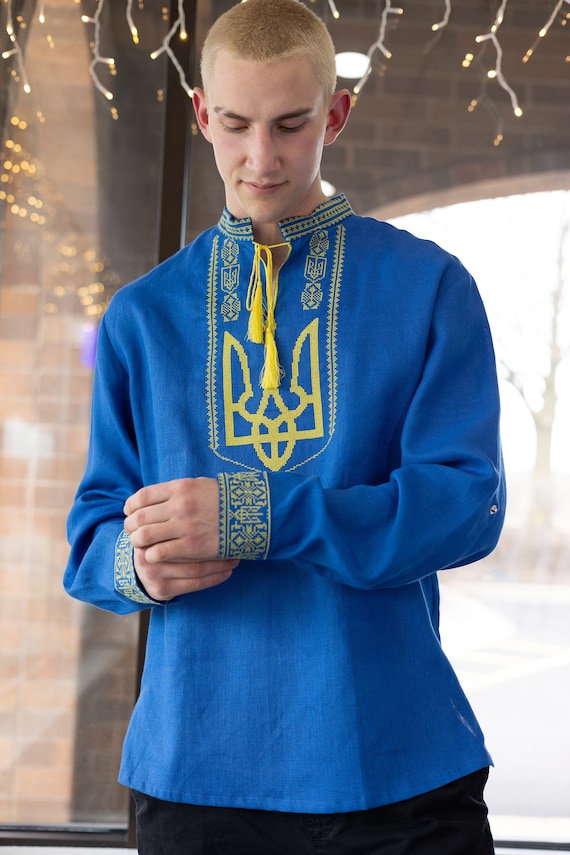 Ukrainian Vyshyvanka | Men's Embroidered Shirt | Вишиванка | Ukraine Vintage Sorochka Gift for Him | Handmade Ukrainian Clothing (79)