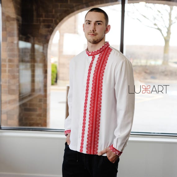 Ukrainian Vyshyvanka | Men's Embroidered Shirt | Вишиванка | Ukraine Vintage Sorochka Gift for Him | Handmade Ukrainian Clothing (11)