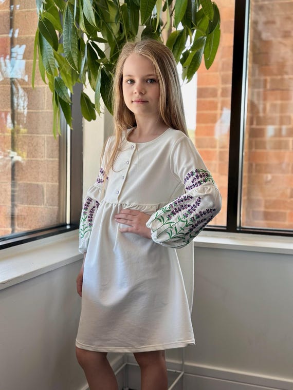 Embroidered Vyshyvanka Dress for Girls | Ukrainian Embroidery Dress | Traditional Ukrainian Style in Stock in USA | Вишиванка у США
