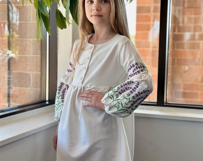 Embroidered Vyshyvanka Dress for Girls | Ukrainian Embroidery Dress | Traditional Ukrainian Style in Stock in USA | Вишиванка у США