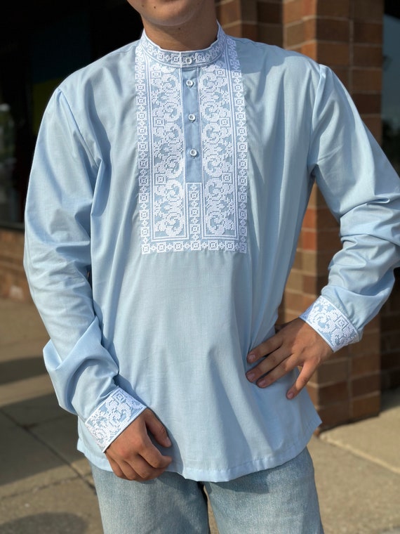 Ukrainian Vyshyvanka | Men's Embroidered Shirt | Вишиванка | Ukraine Vintage Sorochka Gift for Him | Handmade Ukrainian Clothing (76)