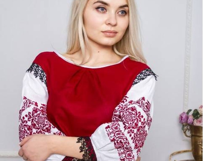 Ukrainian Vyshyvanka Dress | Ukraine Embroidered Dress in USA | Handmade Traditional Ukraine-Style Boho Embroidery Gift | Вишиванка (111)