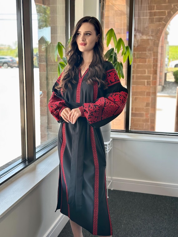 Ukrainian Vyshyvanka Dress | Ukraine Embroidered Dress in USA | Handmade Traditional Ukraine-Style Boho Embroidery Gift | Вишиванка
