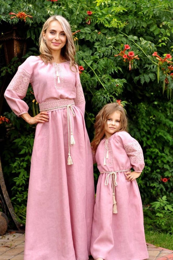 Ukrainian Vyshyvanka Dress | Ukraine Embroidered Dress in USA | Handmade Traditional Ukraine-Style Boho Embroidery Gift | Вишиванка (30)