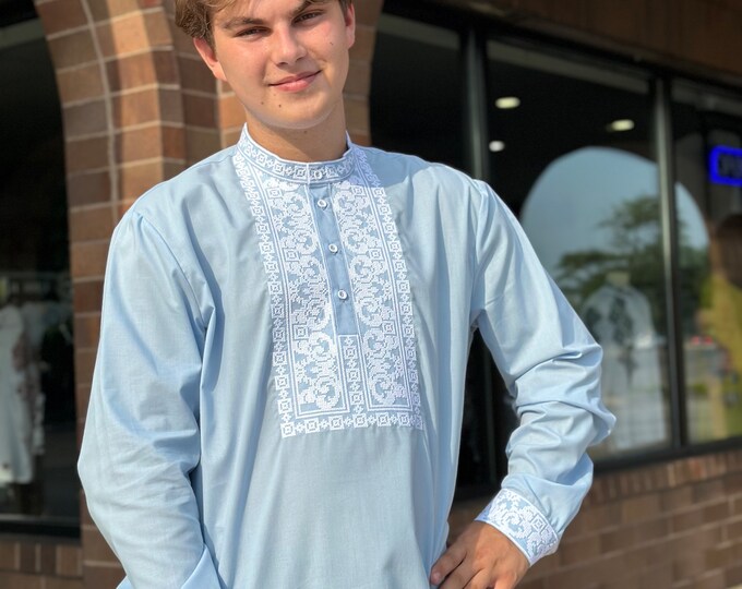 Ukrainian Vyshyvanka | Men's Embroidered Shirt | Вишиванка | Ukraine Vintage Sorochka Gift for Him | Handmade Ukrainian Clothing (76)
